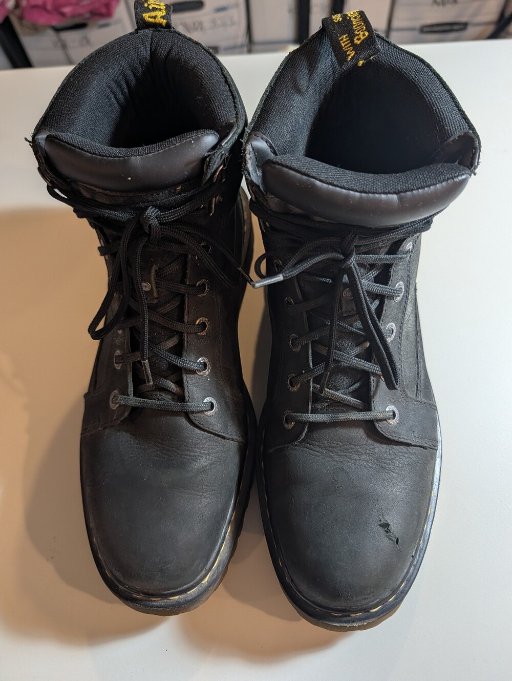Dr Martens Black Nashville Men's Lace-Up Work Boots Size 13